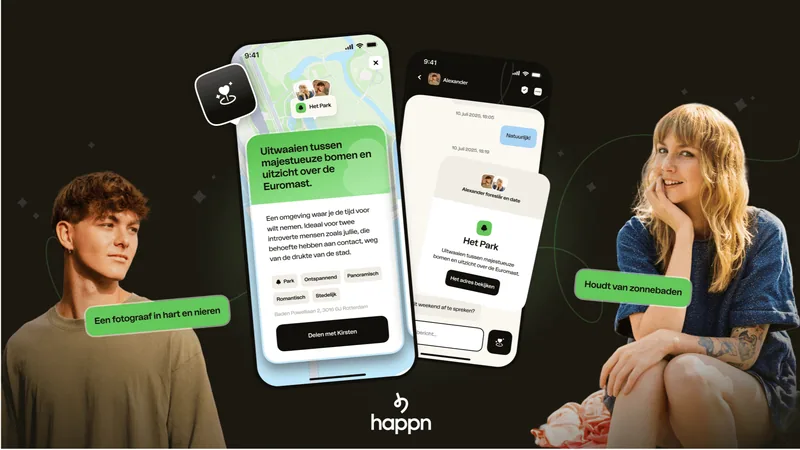 Happn kiest het de beste lokatie voor je date