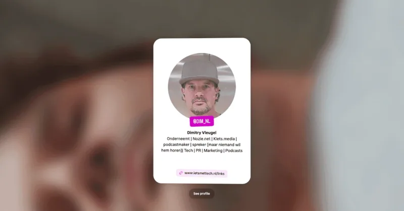 Instagram Profielkaart is een digitaal visitekaartje