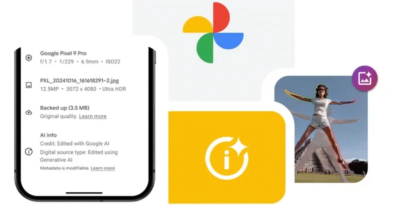 Google Foto's laat zien wanneer er AI gebruikt is