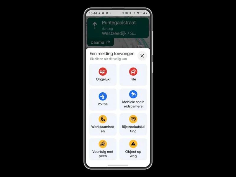 Google Maps meldingen