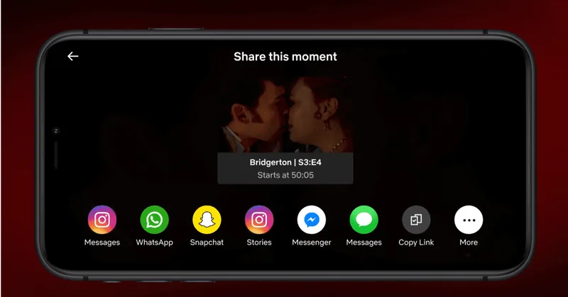 Netflix Moments laat je je favoriete scenes uit een fim of serie delen