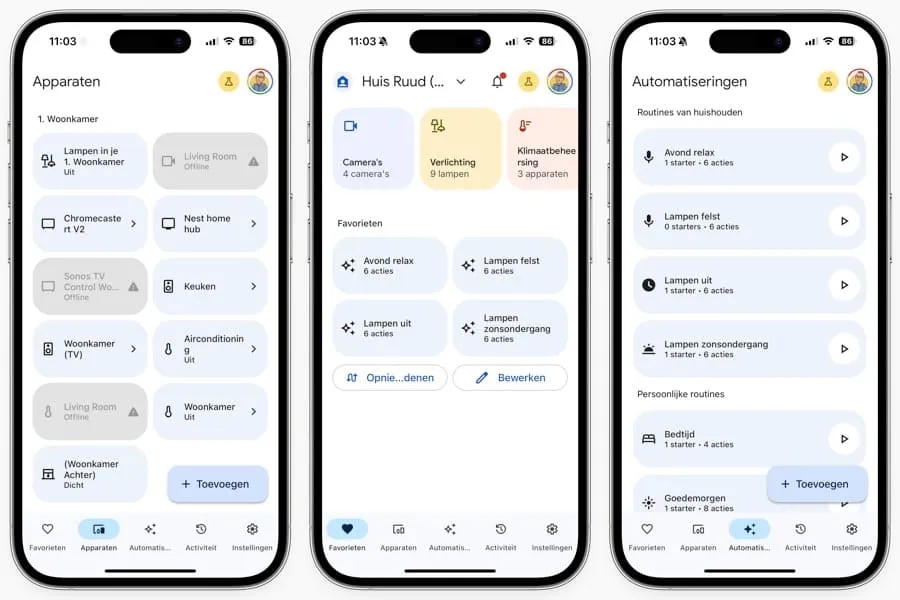Google Home screenshots