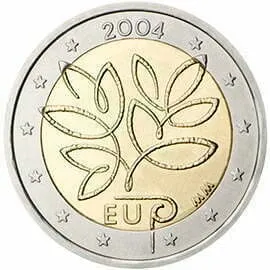 Photography of commemorative Euro coins