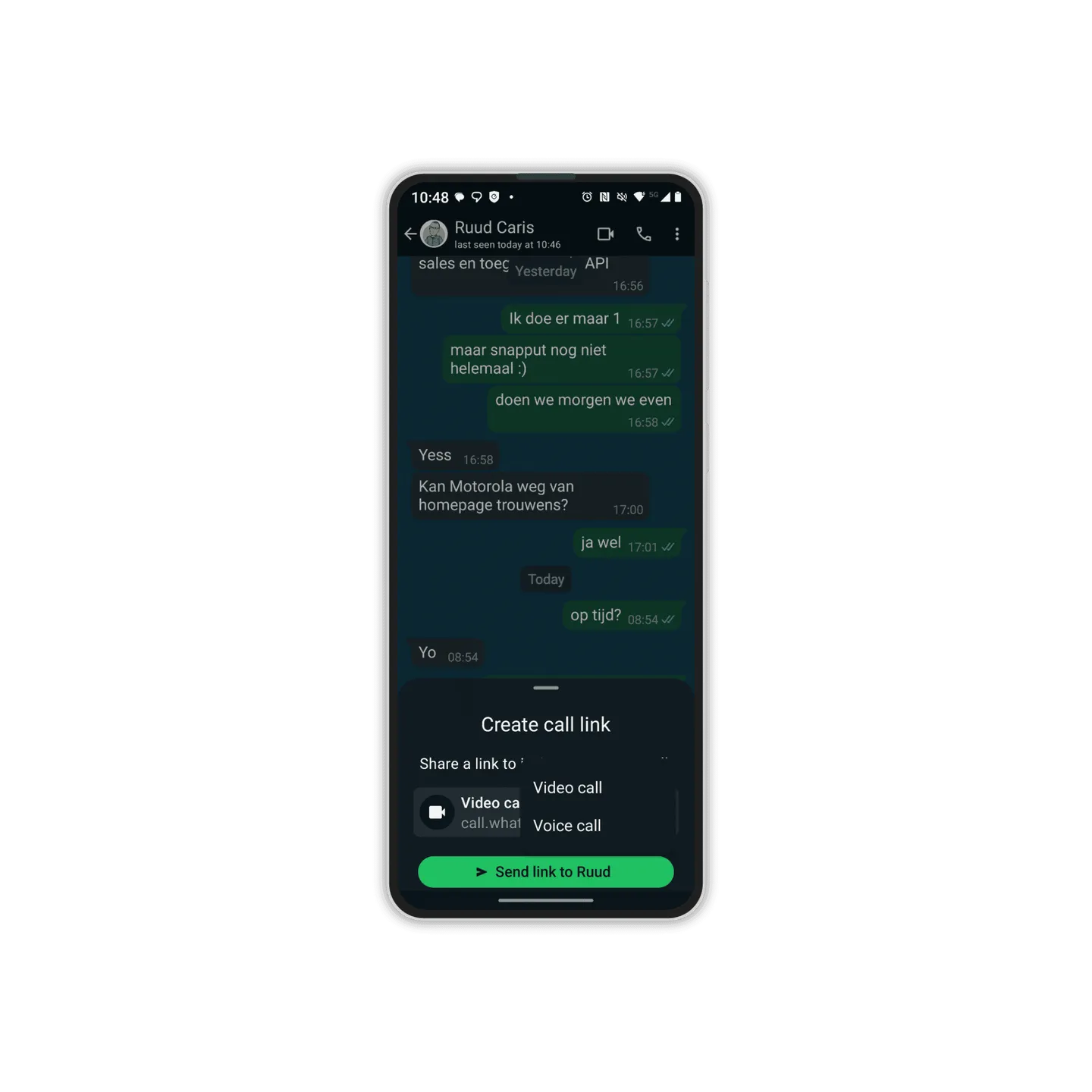 WhatsApp Bellen